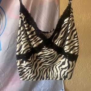 2 for $10  SHEIN spaghetti strap shirts. Zebra (M/L) Pink (S/M)